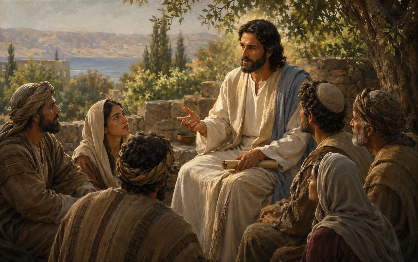 Reserved artwork location for an original depiction of Jesus Christ teaching